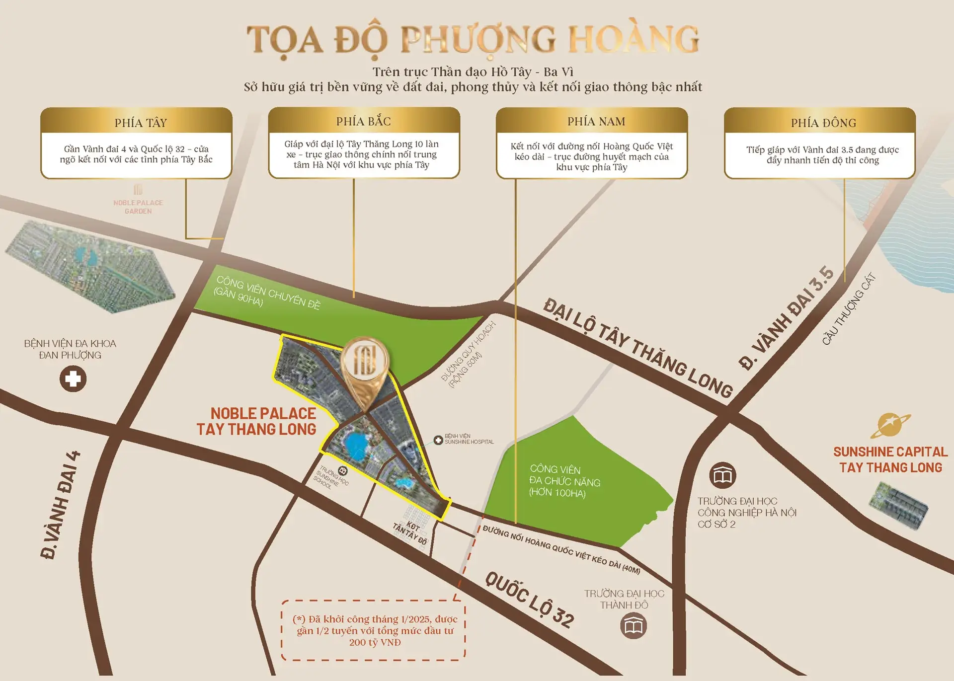 Noble Tây Thăng Long 11 Vị trí dự án Noble Palace Đan Phượng