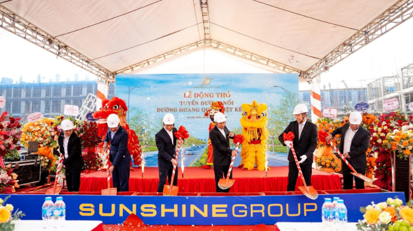 Sunshine Group động thổ tuyến đường Hoàng Quốc Việt kéo dài – Cú hích hạ tầng quan trọng cho Tây Thăng Long 4 Sunshine Group chính thức động thổ tuyến đường Hoàng Quốc Việt kéo dài